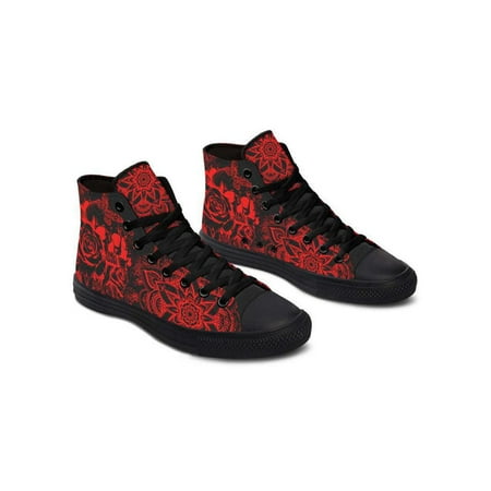 

Printed Couple High-top Canvas Shoes