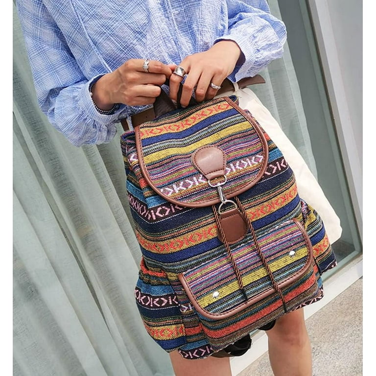 Kukuzhu Women s Backpack Purse Fashion Backpack bag Boho Backpack Shoulder Bag Outdoor Travel Bag