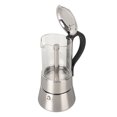 thumbnail image 3 of Moka Pot, Moka Pot Cristal Verre Top Acier Inoxydable Cuisinière Moka Pot Classique Cafetière Italienne pour 6 Tasses, 3 of 8