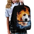 thumbnail image 3 of Uorisanigo Kids Backpack for School 17 inch Fire Ice Football Back to School Bag Casual Daypack Boys and Girls Lightweight Travel Sports Rucksack for Nursery Preschool Elementary, 3 of 6