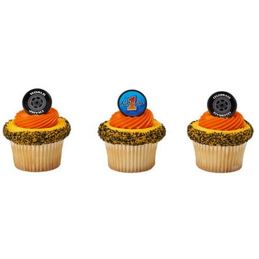 Monster Jam Officially Licensed Cake Topper And 24 Cupcake Topper Rings Walmart Com