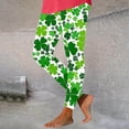 thumbnail image 2 of lcziwo Lightning Sales, Women's St Patrick's Day Leggings Novelty Shamrock Print High Waist Yoga Pants Slim Fit Stretchy Workout Tights Holiday Bottom Trousers Multicolor XXL, 2 of 7