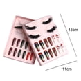 thumbnail image 2 of Uñas postizas navideñas de ataúd para mujer, 24 unidades, con pestañas postizas., 2 of 5