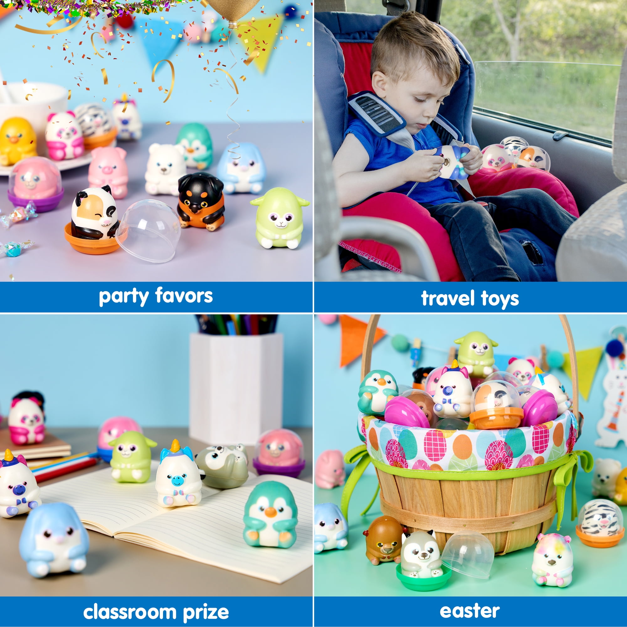 (2 pack) Joyfy 20 Pcs Squishy Toys Party Favors for Kids & Adults 2" Mini Animals Squishies Fidget Toys for Classroom Prizes Birthday Gift Pinata Fillers