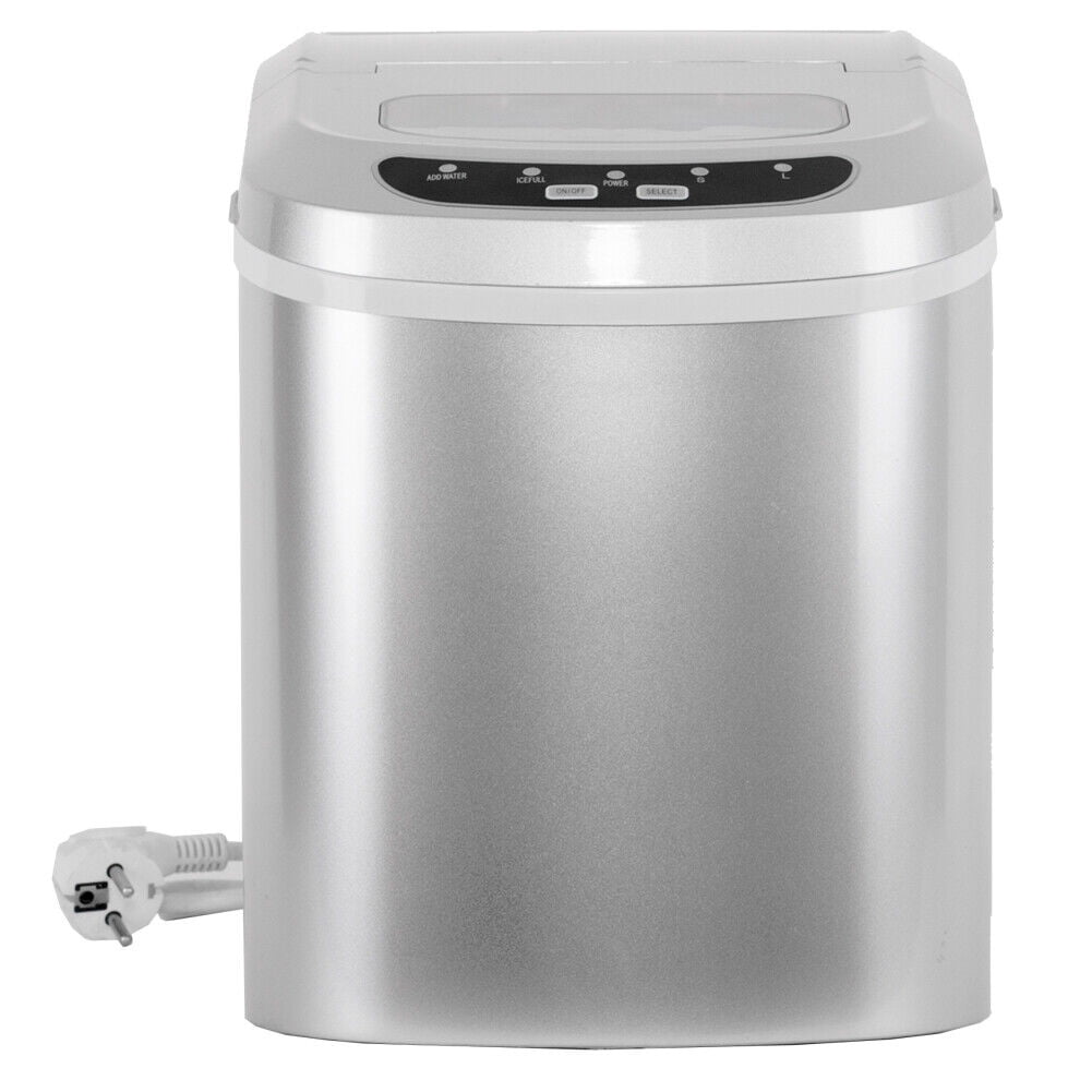 Techomey Countertop Ice Maker Portable Ice Machine Compact 26lbs in 24H ‎Silver
