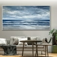 thumbnail image 4 of Large Original Minimalist Ocean Oil Painting Modern Abstract Sea Canvas Wall Art Ocean Wave Painting Custom Living Room Wall Home Decor,Unstretched,Frameless,(91*182cm)36*72lnches, 4 of 5