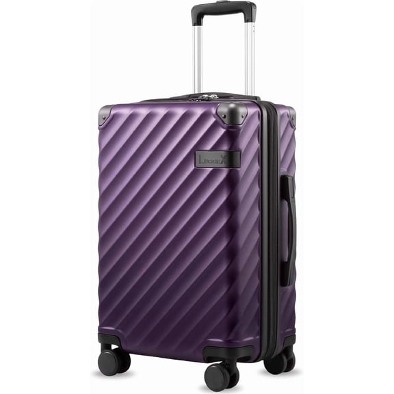 Carry-On Luggage, 20-Inch Expandable Hard Shell Suitcase with 8 Silent Spinner Wheels, Airline Approved (21.5 x 13.8 x 9 IN)