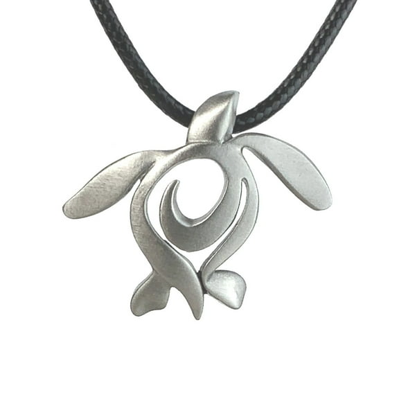Sea Turtle Necklace Pewter Pendant- Sea Turtle Gift for Women, Honu Turtle Necklace, Ocean Theme Gifts for Turtle Lovers, Sea Life Jewelry