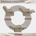 thumbnail image 4 of QuzyAor Overstuffed Rocker Recliner Chair, Plush Padded Armrests with Manual Recline & Footrest, Perfect for Living Room Home Office Relaxation, Camel, 4 of 9