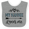 thumbnail image 3 of Inktastic My Nannie Loves Me Granddaughter Boys or Girls Baby Bib, 3 of 4