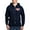 Navy, variant on - CA(CAN) Canada Hockey Zip Hoodie (Dark) - Zip Hoodie, Classic Hooded Sweatshirt with Metal Zipper