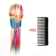 thumbnail image 3 of Mgaxyff 26'' Colorful Salon Hairdressing Hair Training Practice Mannequin Model Head With One Free Comb, Hair Mannequin,Hairdressing Training, 3 of 8