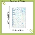 thumbnail image 3 of Clear A6 Binder Cover Pvc 6-Ring Budget Binders Refillable Notebook Shell Protector Laser Star 2 Buttons Closure For Envelopes Style C, 3 of 6