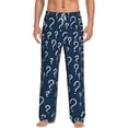 thumbnail image 1 of Lsque Question Marks Print Men's Pajama Pants, Lounge Pant - Comfortable Home Wear,Elastic Waistband, Stylish Design-X-Large, 1 of 6
