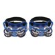 thumbnail image 2 of 1 par de percusión de pandereta de cascabeles de acero doble para niños Azul Yuyangstore Pie Pandereta, 2 of 8