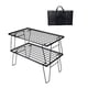 thumbnail image 1 of Mesa plegable de malla, parrilla de carbón, mesa de red para barbacoa, para senderismo, fiesta, pesca Mesas de 2 piezas, 1 of 8