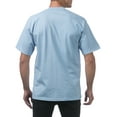 thumbnail image 3 of Pro Club Men's 3-Pack Heavyweight Cotton Short Sleeve Crew Neck T-Shirt, Sky Blue, Large, 3 of 5