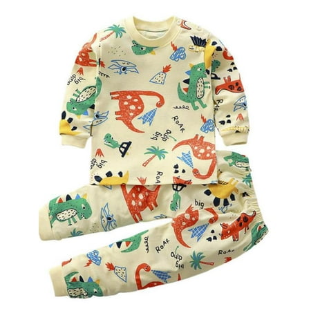 

MarinaVida Little Boys Girls Pajamas Sets 100% Cotton Long Sleeve Pjs