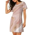 thumbnail image 2 of Sikiie Rose Gold Glitter Splatter Print Women's Short-sleeved Nightdress, Round Neck Pullover Nightdress Pajamas Summer Home Wear, 2 of 6
