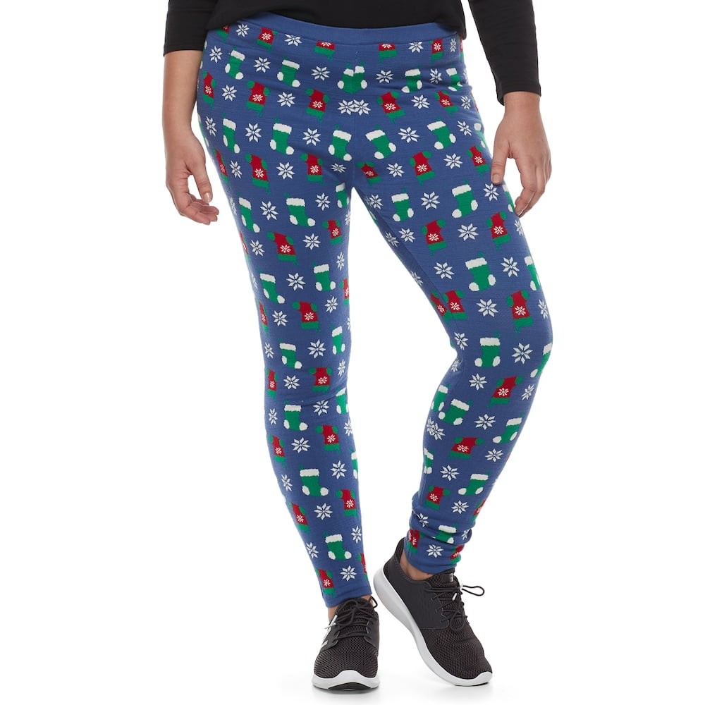 plus size holiday print leggings
