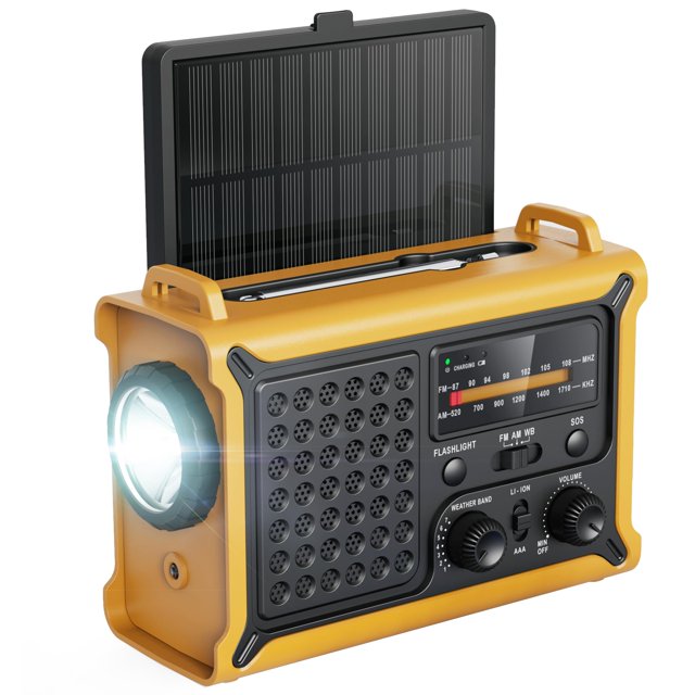 Radio meteorológica Raynic de 1200 mAh con carga solar y con manivela