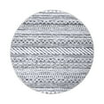 thumbnail image 7 of Homhougo 3 Ft Boho Round Rug, Moroccan Vintage Low-Pile Washable Rug with Non-Slip Backing, Accent Mat for Bedroom, Kitchen, Living Room, Laundry, Nursery, or Dining Room, Light Grey, 7 of 7