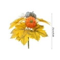 thumbnail image 3 of CASAFUN Artificial Maple Leaves Stems with Pumpkin & Berry, Artificial Maple Leaf Pumpkin Branch, Fake Flowers Fall Plant Picks for Floral Home Kitchen Thanksgiving Table Centerpiece, 3 of 6