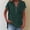 A6_Blackish Green, variant on Linen Shirt for Women Summer Button Down Short Sleeve V Neck Tops Roll Up Short Sleeve Tshirts Business Casual Basic Tee Dressy Casual Loose Fit Shirts Summer Vacation Tunic Blouse Blackish Green L