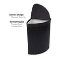 thumbnail image 2 of BirdRock Home Bamboo Corner Laundry Hamper with Lid and Cloth Liner - Black, 2 of 9