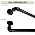 thumbnail image 3 of Contemporary Home Living Wall Mount Pipe Curtain Rod - 120" - Black, 3 of 3