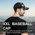 thumbnail image 2 of oversize xxl american flag trucker hat - adjustable 23"-25.5" baseball cap - 3d embossed logo mesh snapback hat, 2 of 6