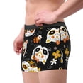 thumbnail image 3 of Kdxio Men's Boxer Briefs with Cat Skulls and Flowers Print - Comfortable and Breathable Underwear for Everyday Wear, 3 of 7