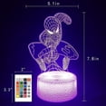 thumbnail image 4 of Spiderman Gift Night Light For Kids - 16 Colors Dimmable Spiderman Led Light With Remote & Smart Touch,bedroom Decorations Bedside Lamp - Spiderman To, 4 of 5