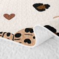 thumbnail image 5 of Erosebridal Leopard Bow Heart Print Twin Quilt Set for Girls, Cheetah Animal Spots Love Twin Coverlet Set, 2 Pieces 1 Bedspread and 1 Pillowcase, 5 of 7
