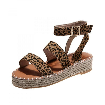 

Homedles Sandals Women- Open Toe Plus Size Summer Comfortable Flat Gift for women Gladiator Sandals Brown