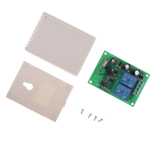 Transmisor De Módulo De Radiofrecuencia Inalámbrico De 433 MHz Interruptor De Control Remoto 2 Canales + Estuche Sunnimix Interruptor de RF inalámbrico de 433Mhz