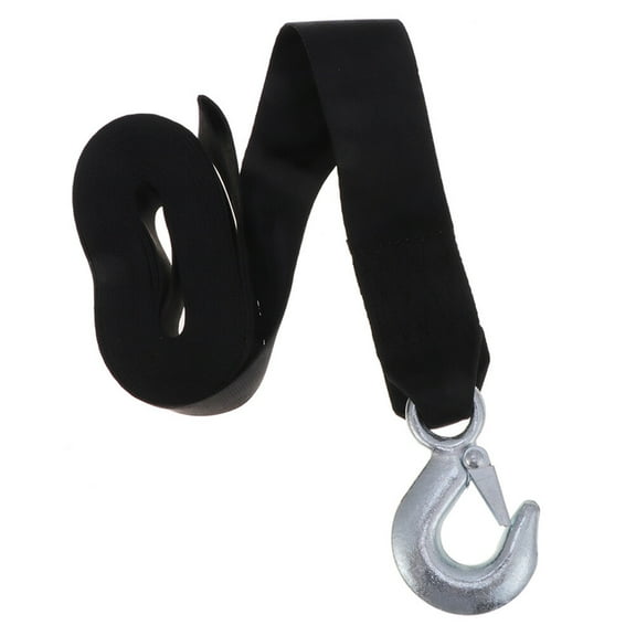 LOLIPPYY Trailer Winch Strap with Hook Black 1Pcs 197in Length for Boat and Truck