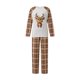 thumbnail image 1 of Conjunto de pijamas navideños familiares a juego con estampado de cuadros y renos. Pijamas de vacaciones para papá, mamá y niños., 1 of 9