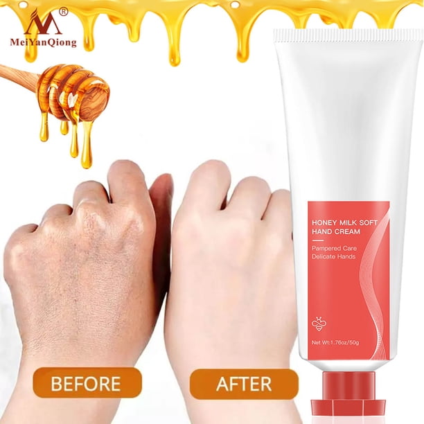 Puntoco Contiene leche de miel, emulsión reparadora nutritiva, crema de manos, crema hidratante blanqueadora.