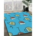 thumbnail image 2 of Ahgly Company Indoor Square Patterned Blue Ivy Blue Area Rugs, 5' Square, 2 of 6