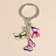 thumbnail image 3 of LLavero de animales voladores esmaltados para mujeres y niñas, accesorios de bolso, joyería hecha a mano, mariposa colorida, lindo, 3 of 4