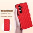 thumbnail image 2 of Case Wallet for Samsung Galaxy A14 5G, [Wristlet & Crossbody Strap] RFID Blocking 5 Card Slots Stand [Shockproof TPU Shell] PU Leather Magnetic Flip Cover Compatible with A14 5G, Red, 2 of 9