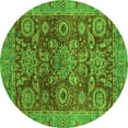 thumbnail image 1 of Ahgly Company Indoor Round Abstract Green Modern Area Rugs, 8' Round, 1 of 4