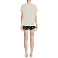 thumbnail image 3 of Grayson Social Women's and Women's Plus Sleep Halloween Short Sleeve Tee and Pajama Short Set, 2pc, 3 of 5