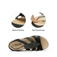 thumbnail image 3 of DREAM PAIRS Women's Slingback Sandals Comfortable Cushion Open Toe Summer Flat Sandals with Arch Support Black Size 6.5, 3 of 8