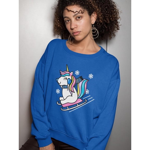 Winter Unicorn Sweatshirt Women's -Image by Shutterstock