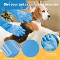 thumbnail image 2 of Kit de ducha para mascotas ElighMoo Blue, juego de cepillos de champú con toalla, 2 of 6