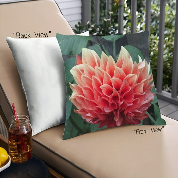 Ahgly Company Plants Flower Outdoor Throw Pillow, 18 inch by 18 inch