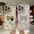 thumbnail image 4 of Compatible with iPhone Case,Glitter Diamond Camera Lens Protection Bling Sparkle Butterfly Clear Soft Shockproof Cover Phone Case (Gold,iPhone 13 Pro Max), 4 of 5