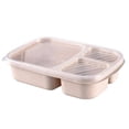 thumbnail image 2 of Dalrosia Bento Lunch Box Set Wheat Straw Meal Prep Food Storage Containers Plastic, Microwave and Dishwasher Safe, 2 of 8